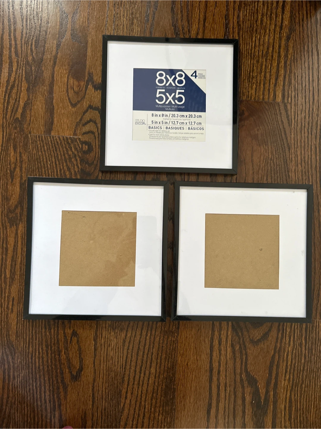 Set of 3 Black Square Picture Frames