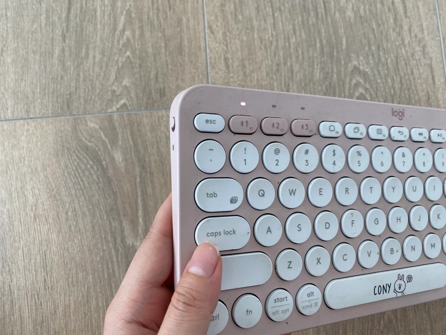 Logitech Cony Line K380 Multi-Device Bluetooth Keyboard (Pink) - photo 2