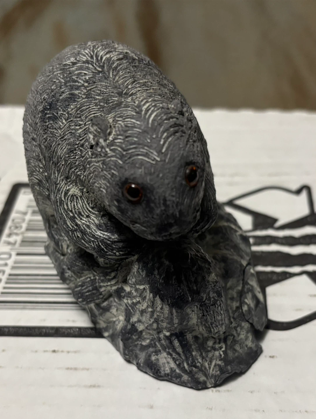 Carved Stone Figurines - Arctic Scene and Raven - photo 3