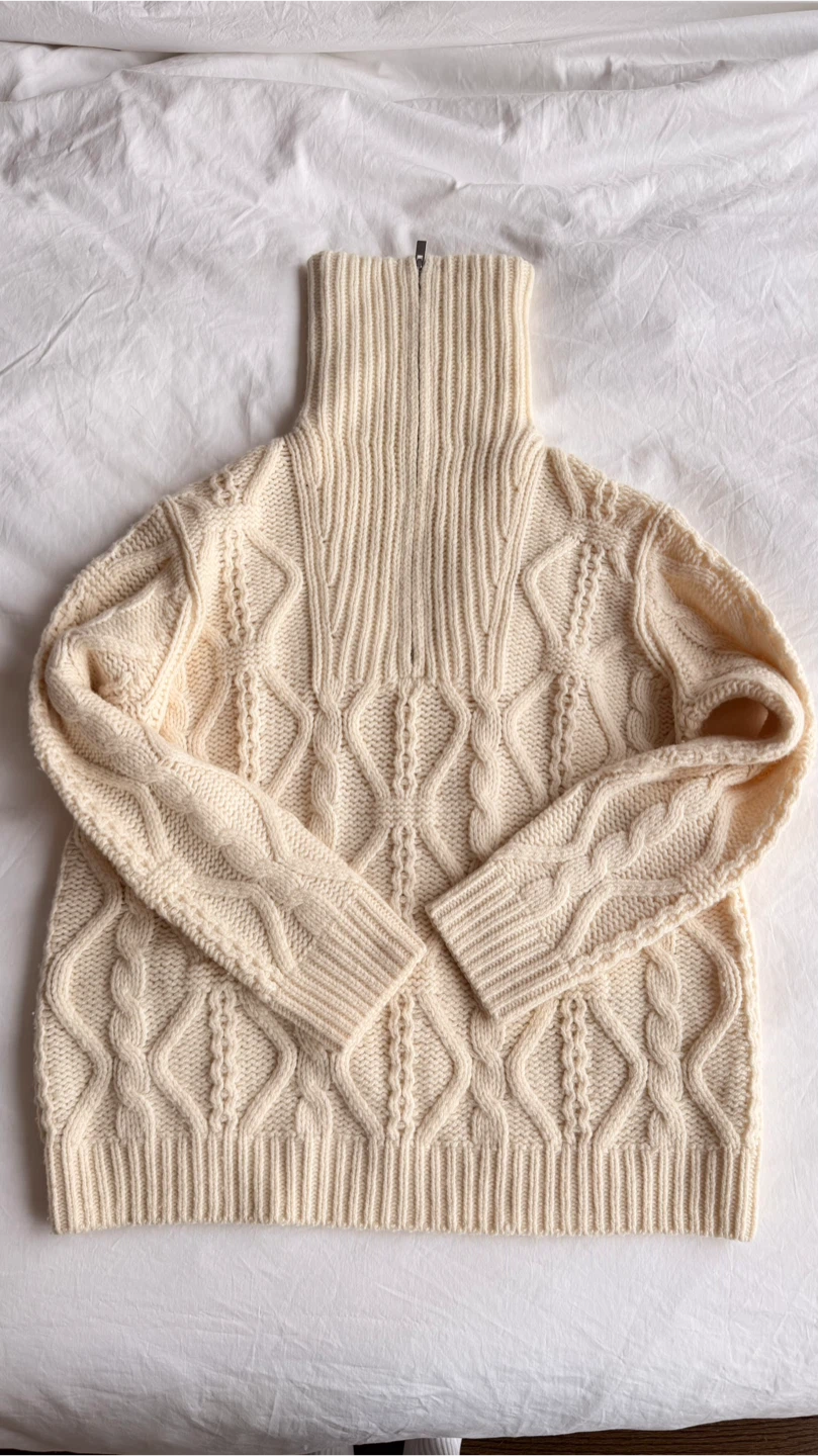 Vince Cable Knit Quarter Zip Sweater - photo 3