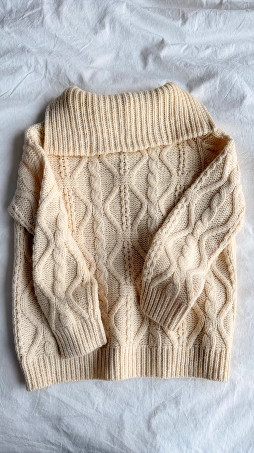Vince Cable Knit Quarter Zip Sweater