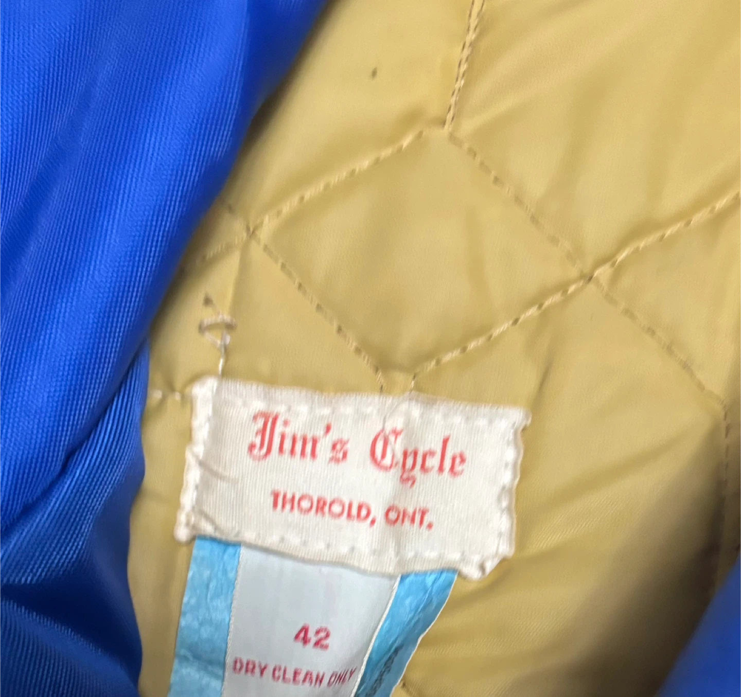 Members Only Maroon Bomber Jacket & Jim's Cycle Blue Jacket - photo 2