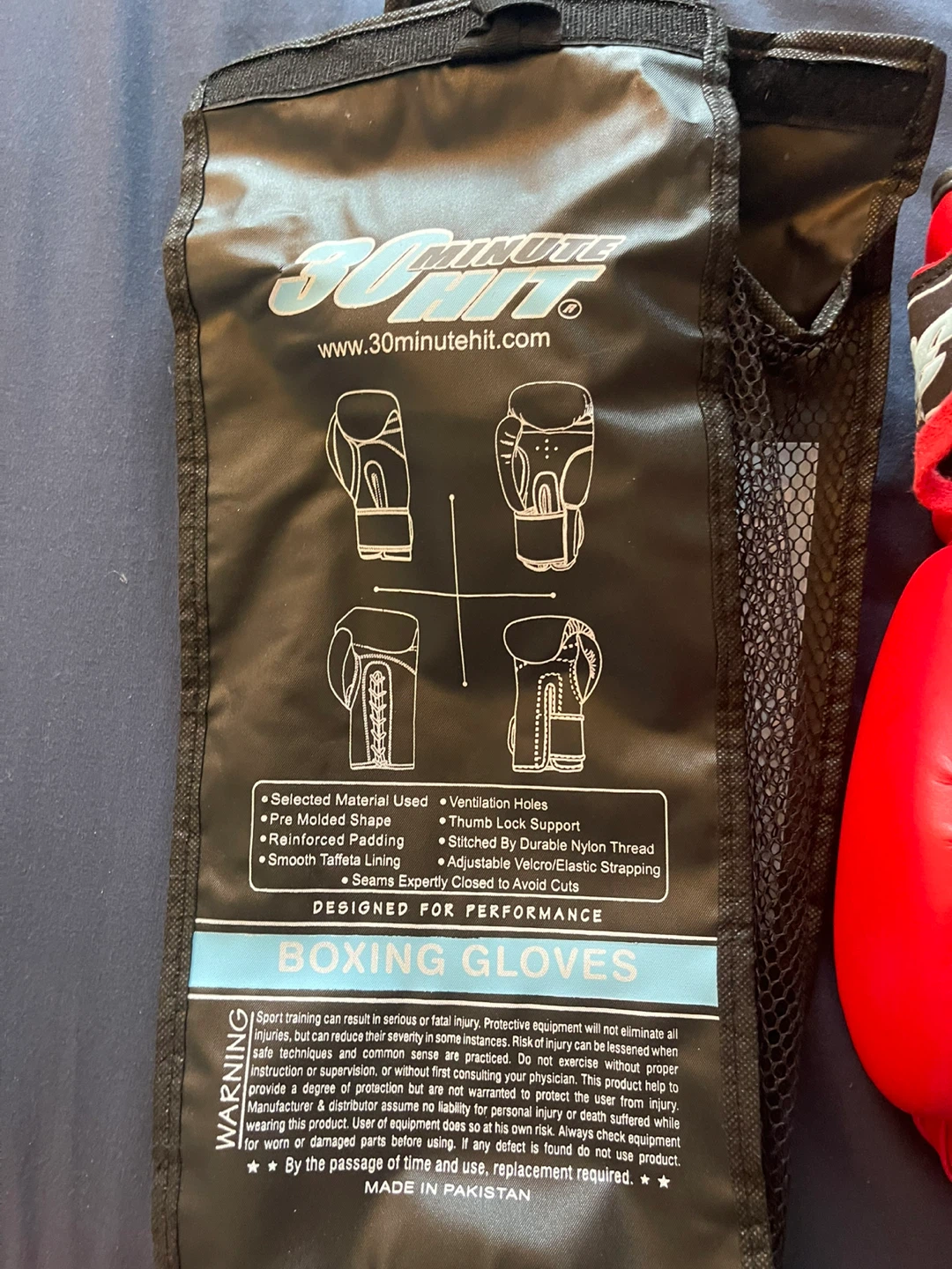 30 Minute Hit 10oz Boxing Gloves - Red - photo 4