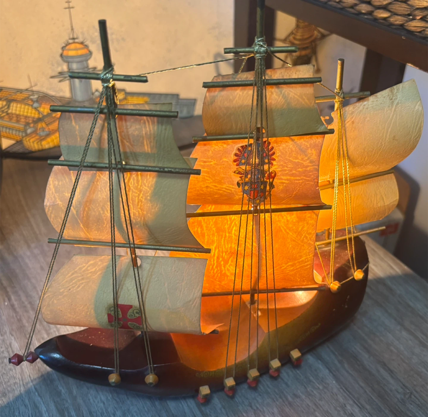 Viking Ship Table Lamp