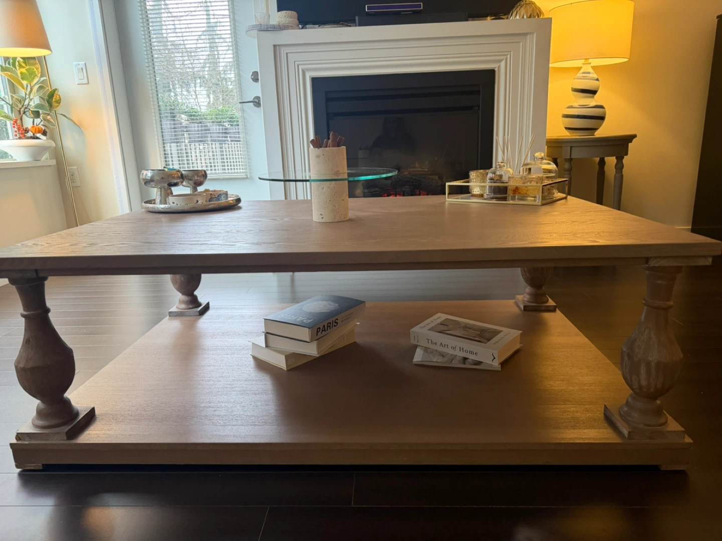 Wooden Coffee Table with Lower Shelf - photo 2