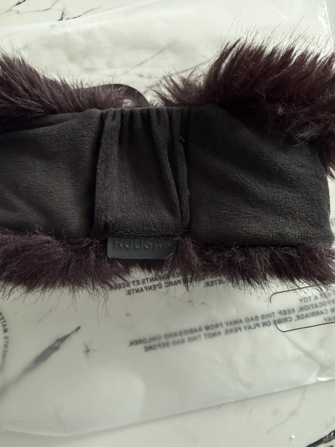 Rudsak Faux Fur Headband - Bordeaux color - photo 3