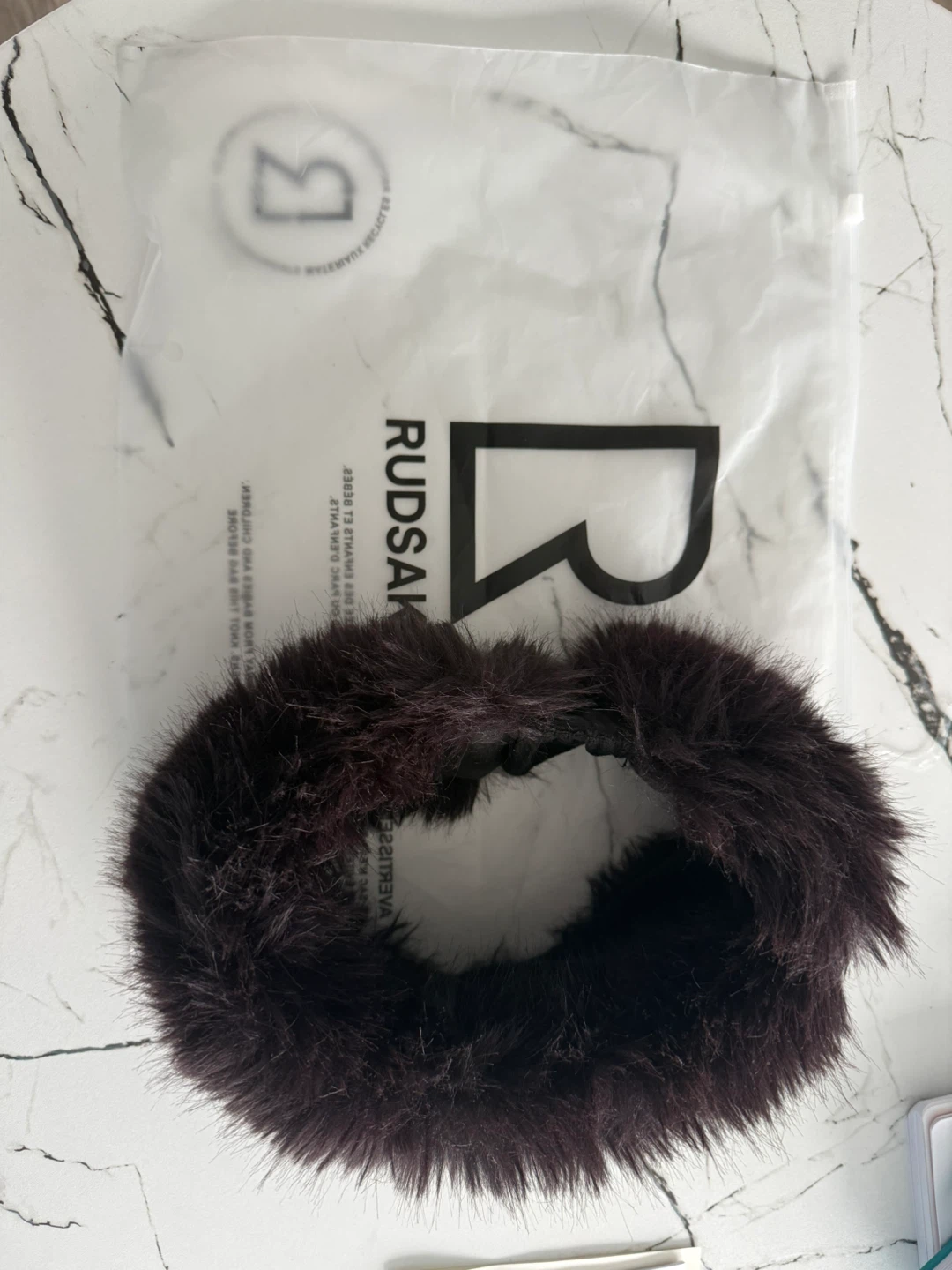 Rudsak Faux Fur Headband - Bordeaux color