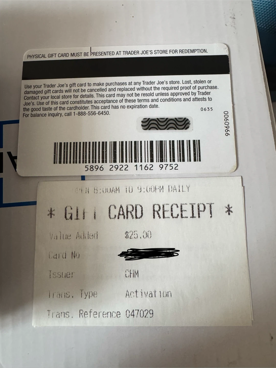 Trader Joe's Gift Card - $25 - photo 2