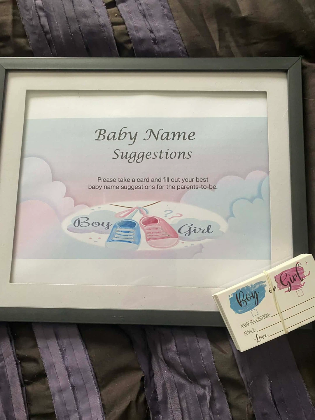 Baby Name Suggestions Game Cards