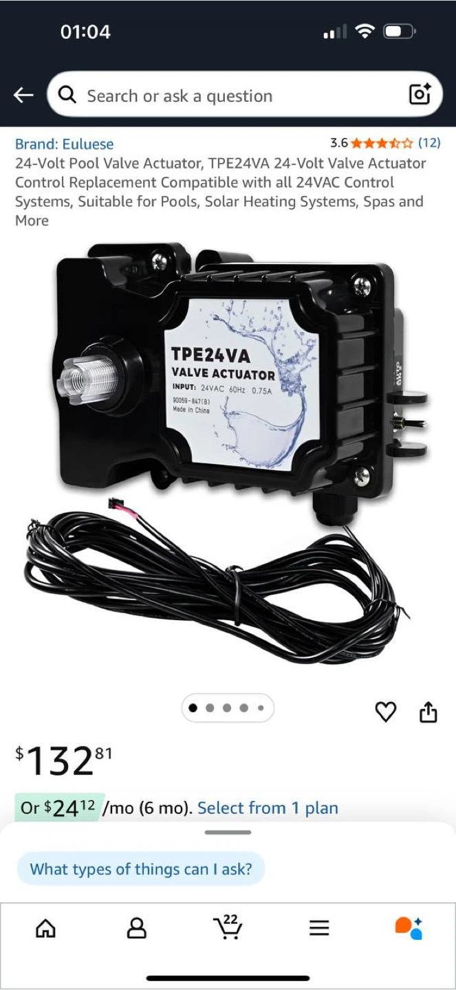 Euluese TPE24VA 24V Pool Valve Actuator – NEW