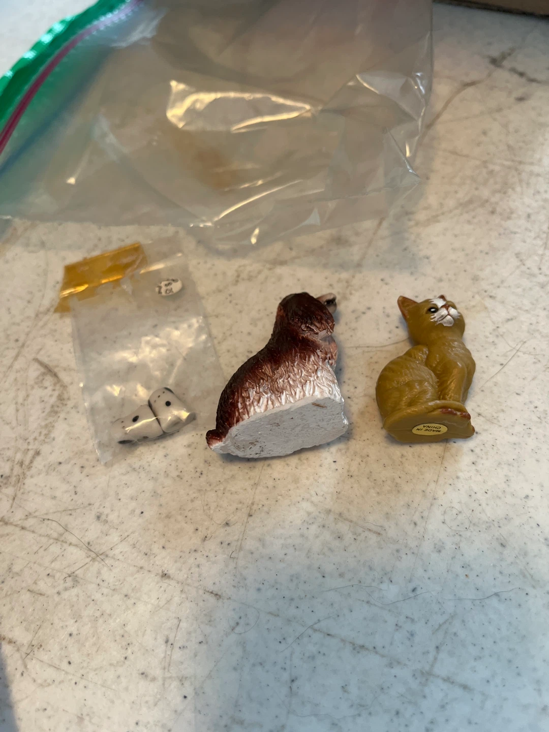 Miniature Dog and Cat Figurines miniature glass ornaments