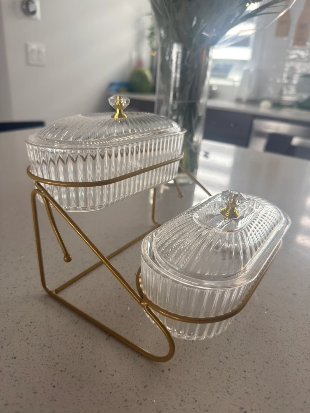 Ramadan decoration Serving Dish Set with Gold Stand - photo 2