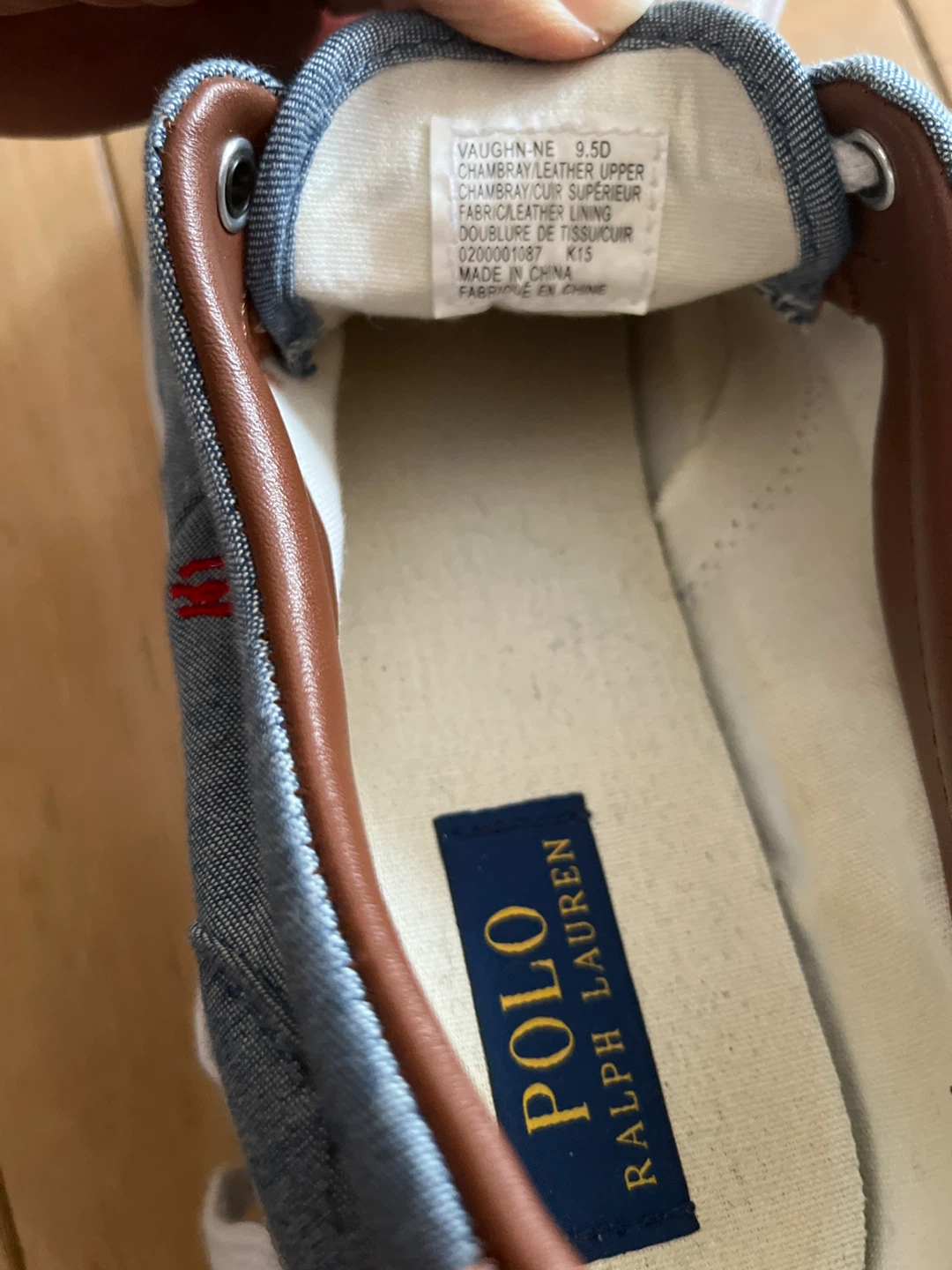 📸Polo Ralph Lauren Vaughn-NE Chambray Sneakers - Size 9.5 - photo 2