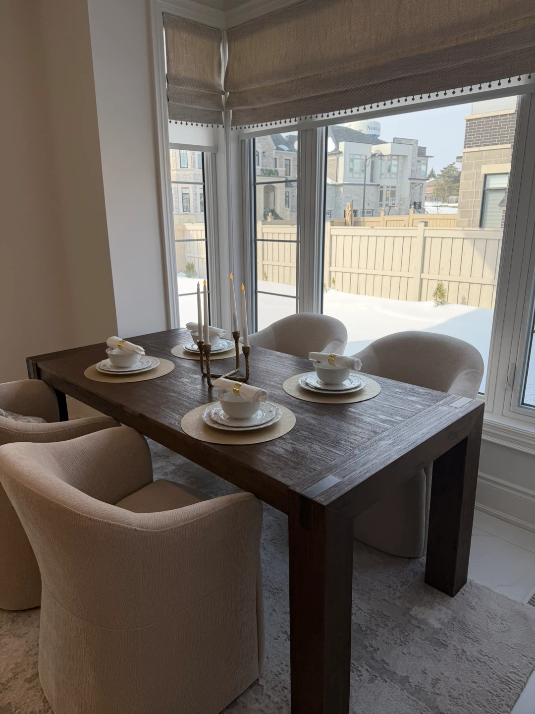 Wooden Dining Table with upholstered Chairs - photo 2