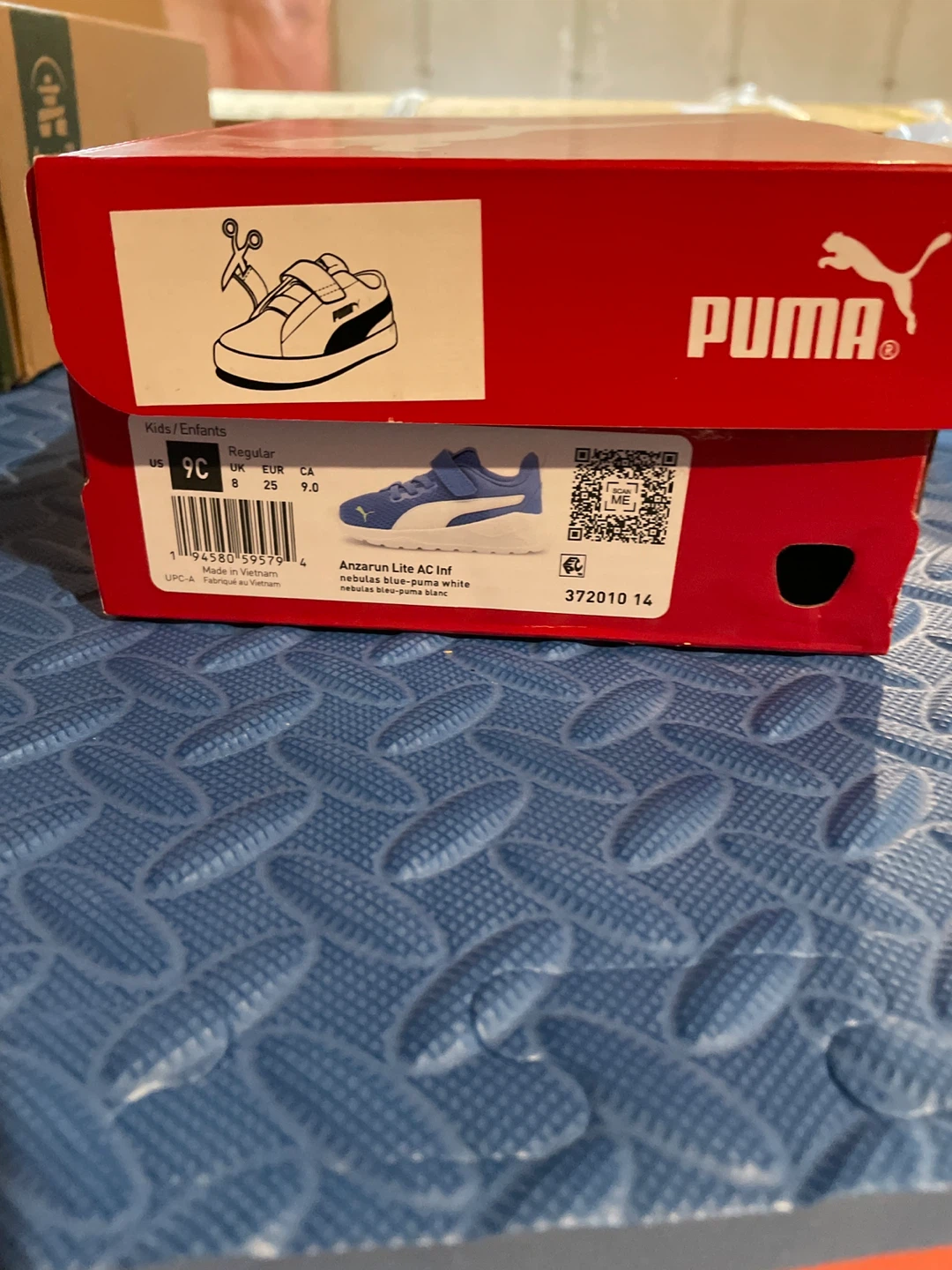Puma Kids Running Shoes - Blue - Size 9C - photo 4