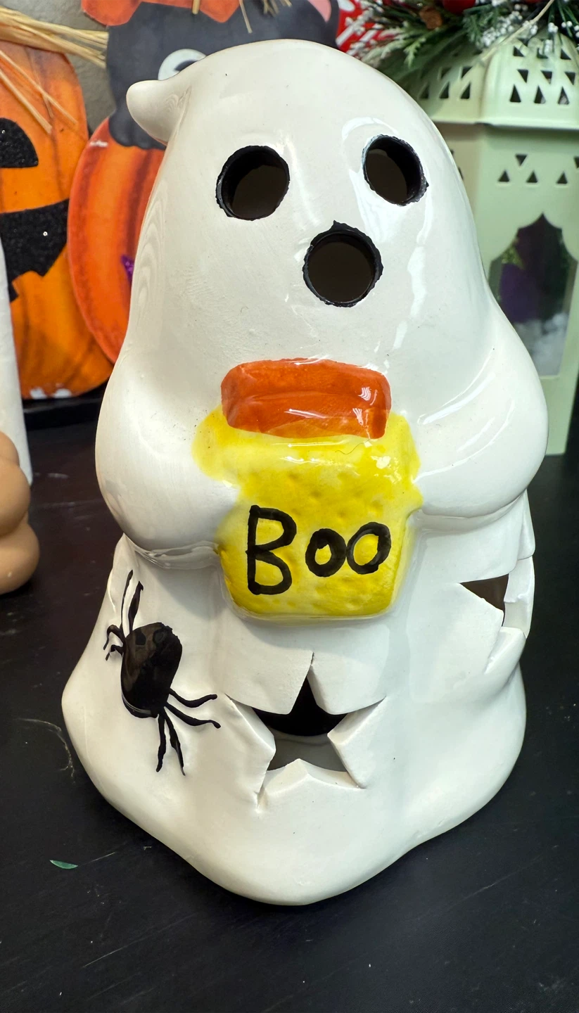 Ceramic Ghost Tealight Holder