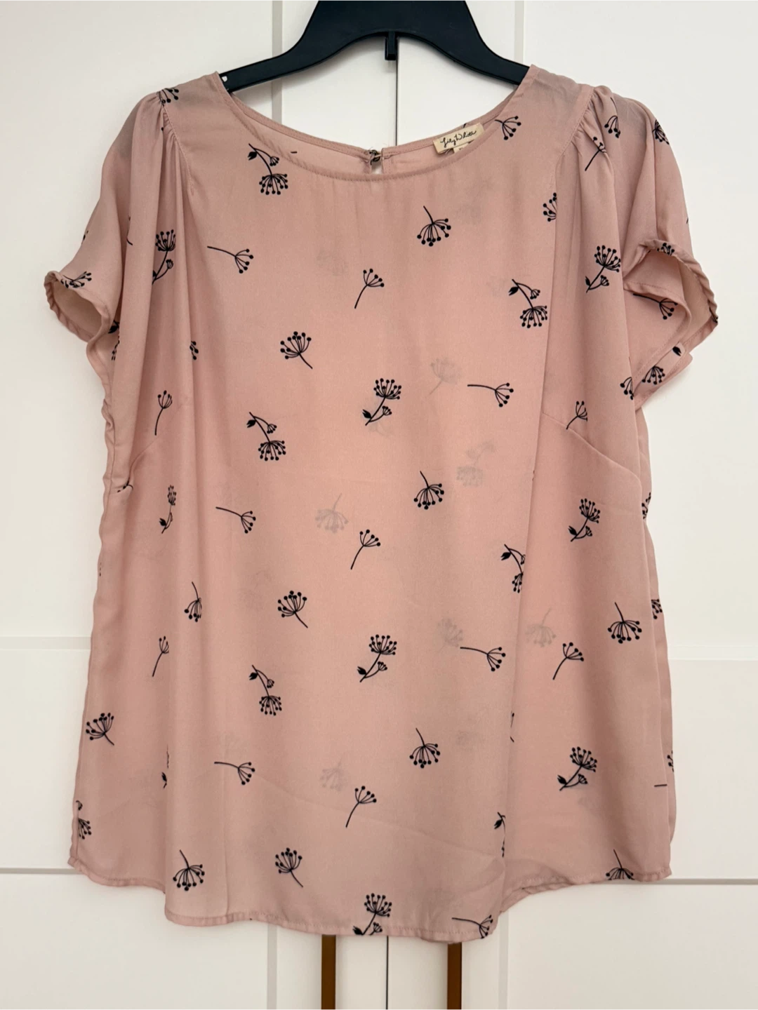 Pink  Print Blouse XL