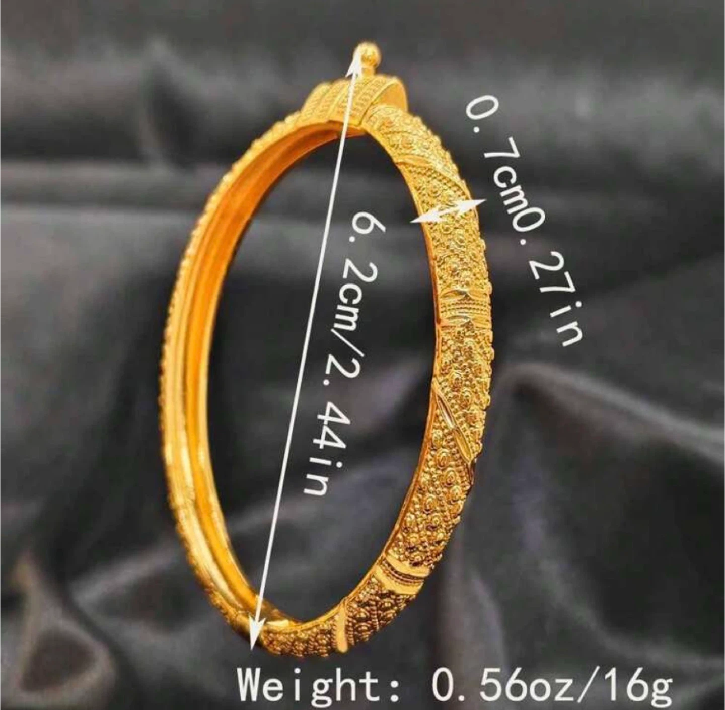 Gold plated Bangle Bracelet Set (Set of 4) - photo 2