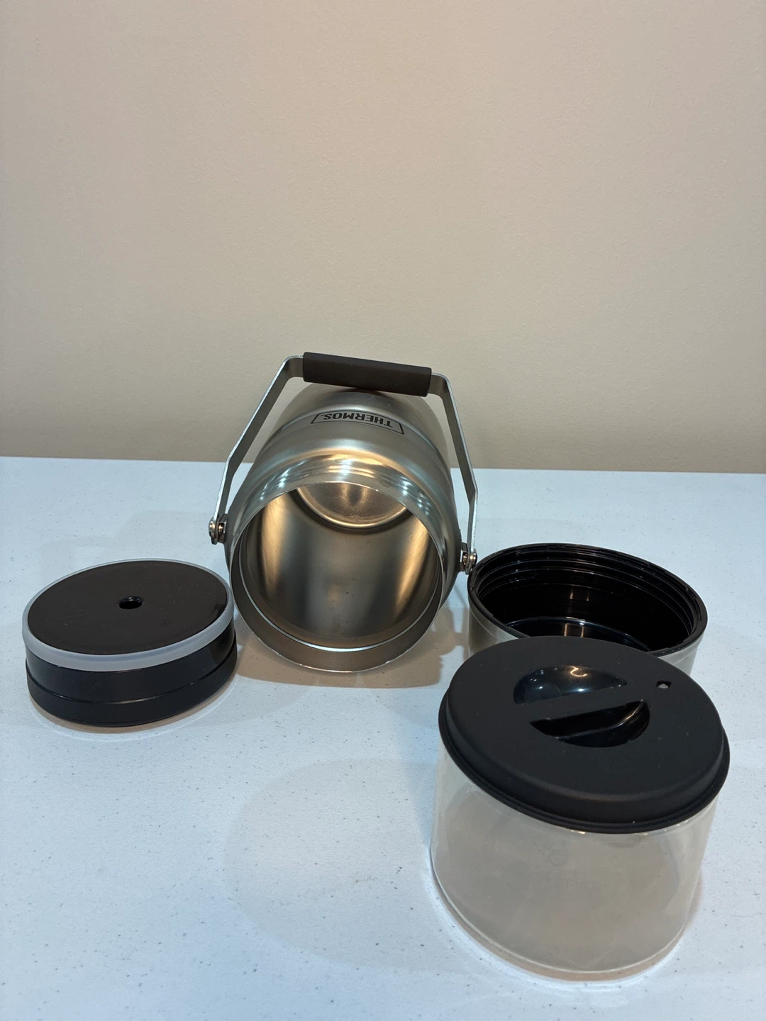 Thermos Stainless Steel MISSING 1 OF THE 2 CLEAR CONTAINERS - photo 3
