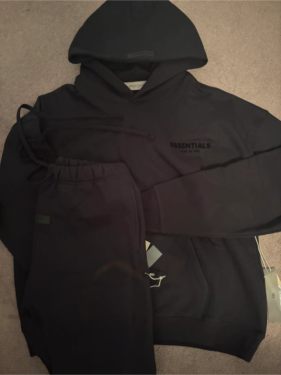 Black essentials tracksuit Size S