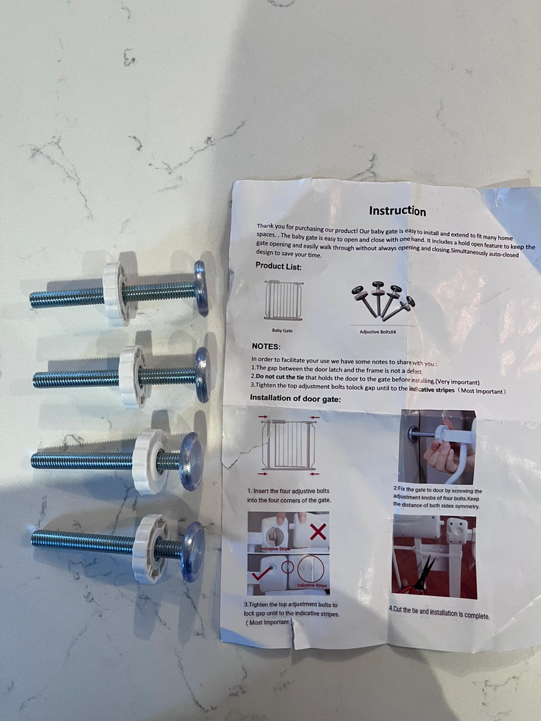 Narrow Baby Pet Gate Walk Through 24-29” Auto Close - photo 4