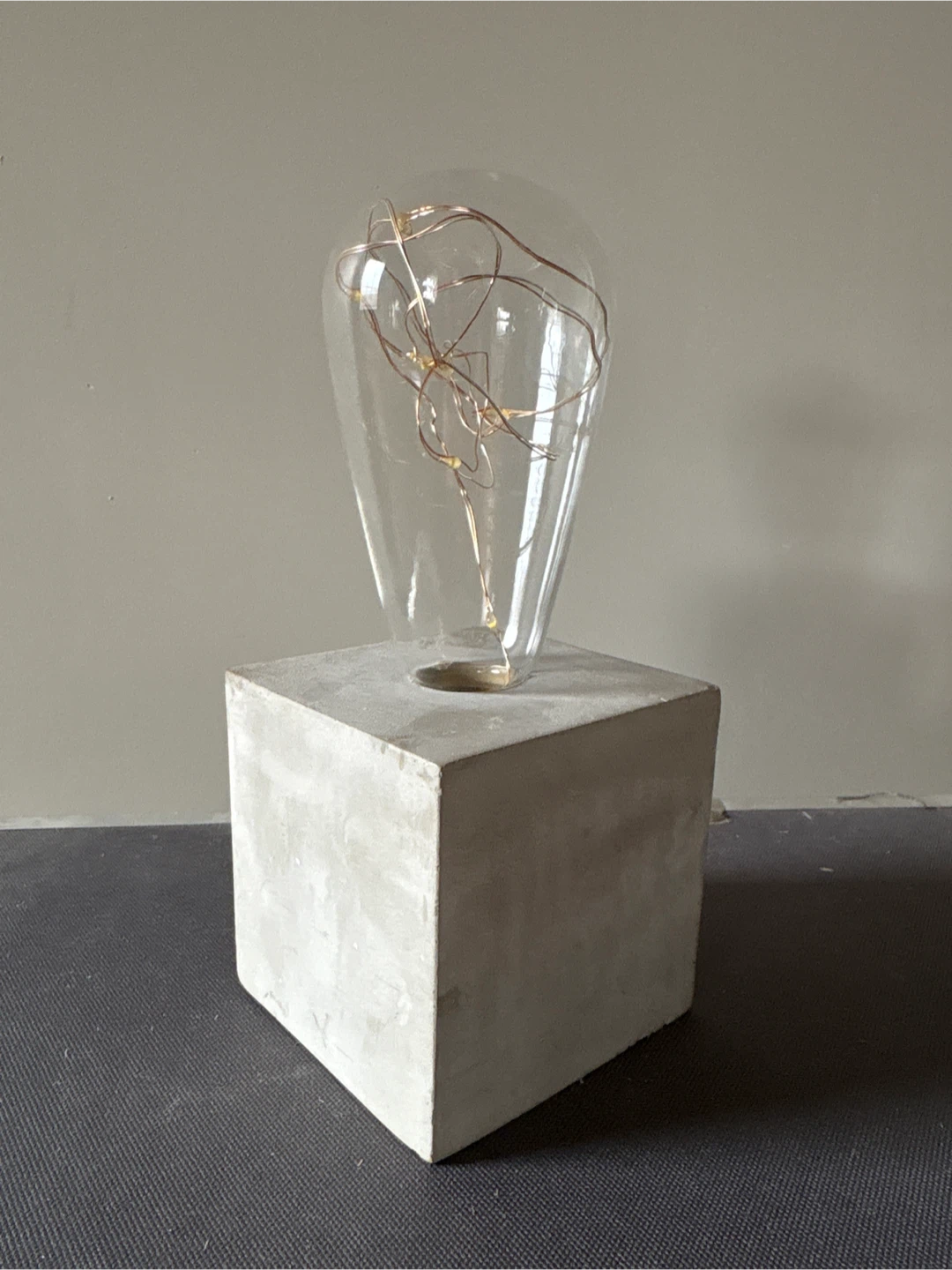 Decorative LED Filament Bulb Table Lamp - Concrete Base