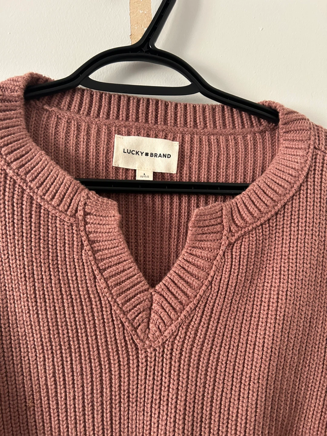 Lucky Brand Pink Knit V-Neck Sweater - photo 2