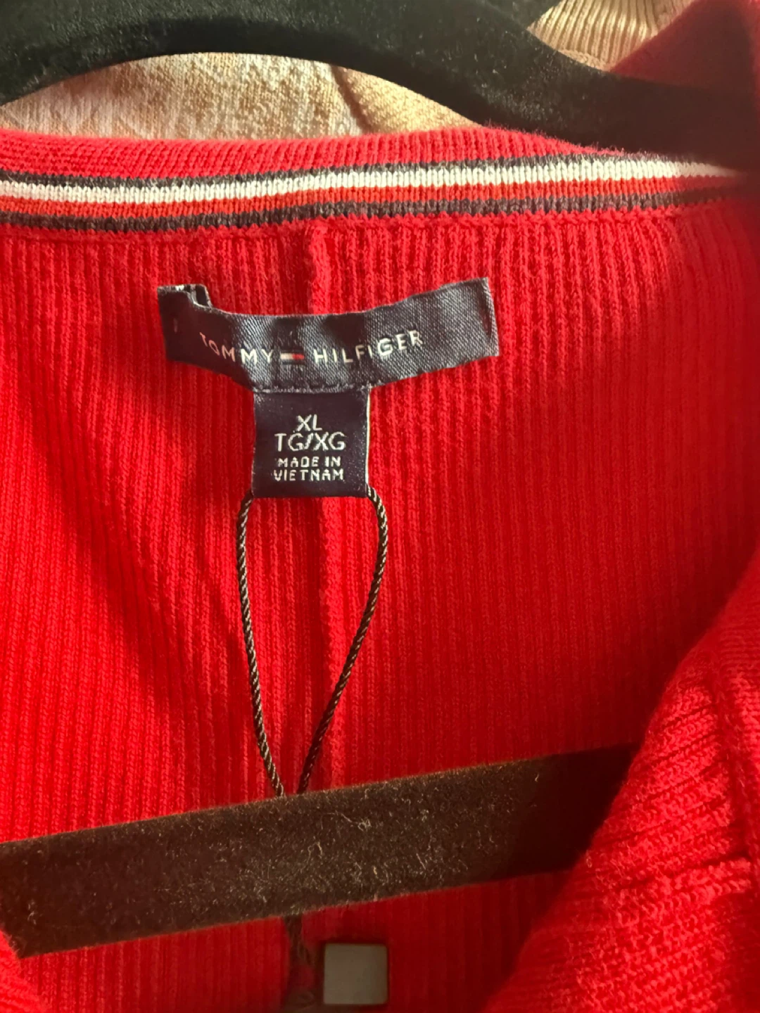 Tommy Hilfiger Women's Red Polo Sweater Dress L