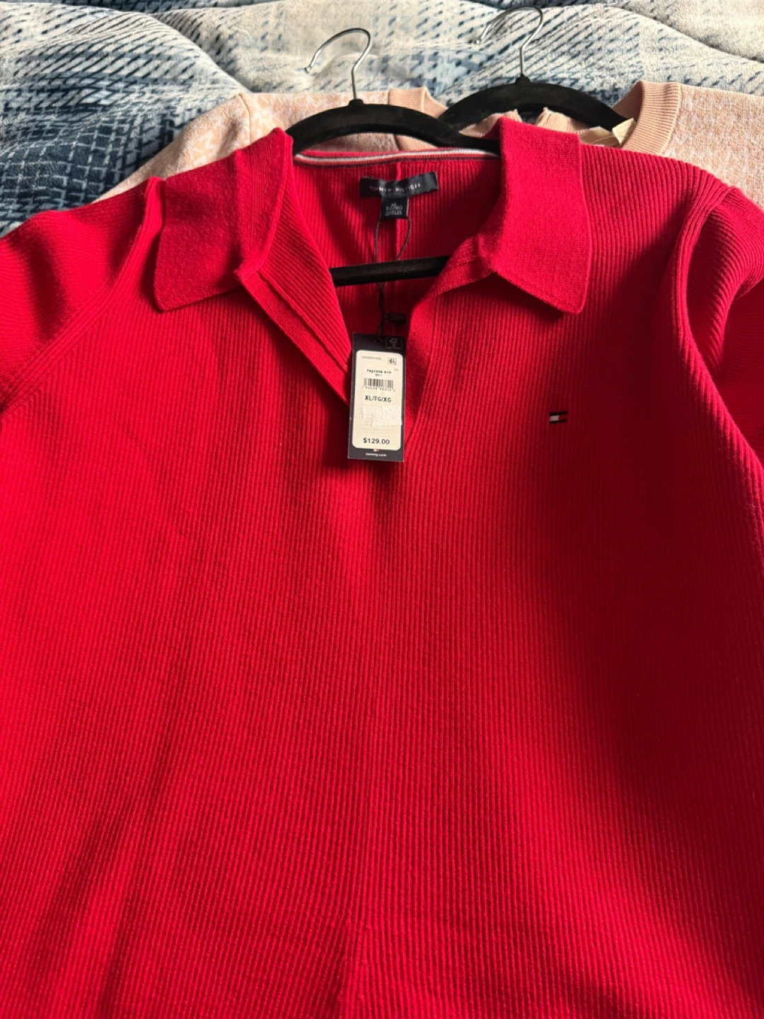 Tommy Hilfiger Women's Red Polo Sweater Dress L - photo 2