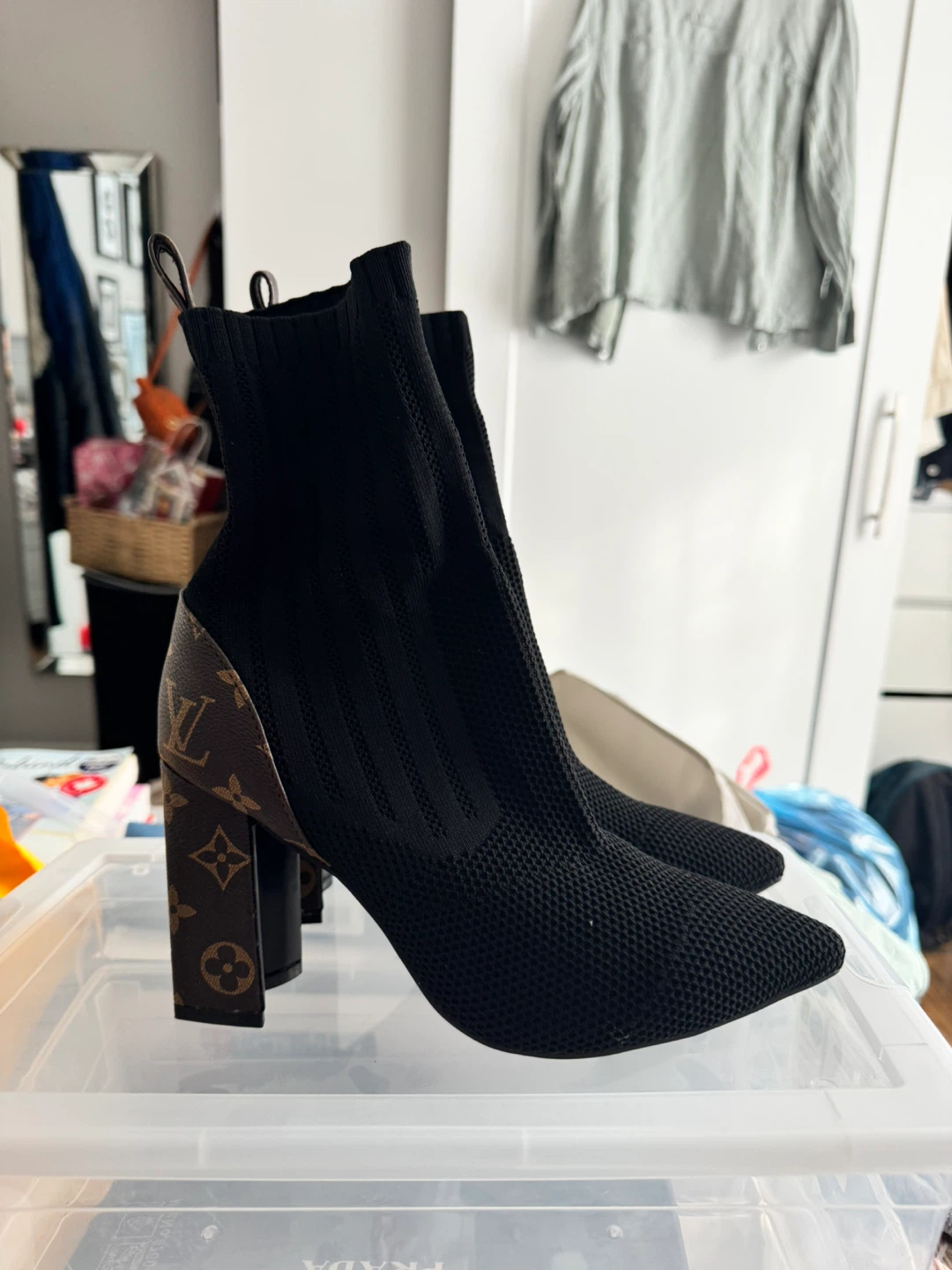 Louis Vuitton Black Sock Boots - Size 39