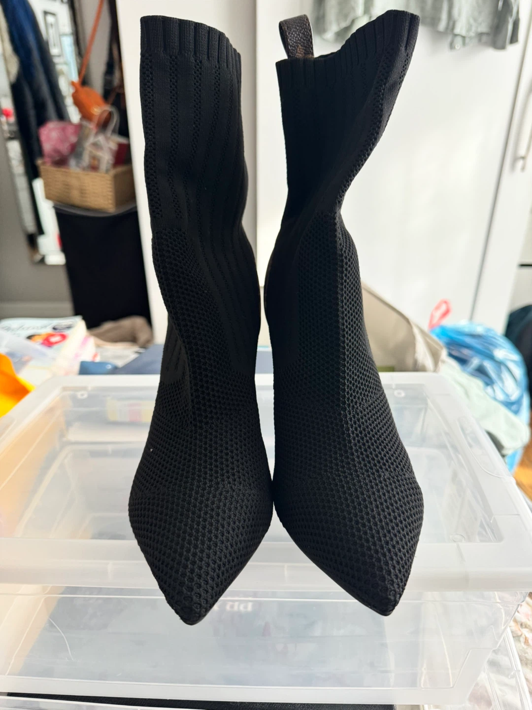 Louis Vuitton Black Sock Boots - Size 39 - photo 3