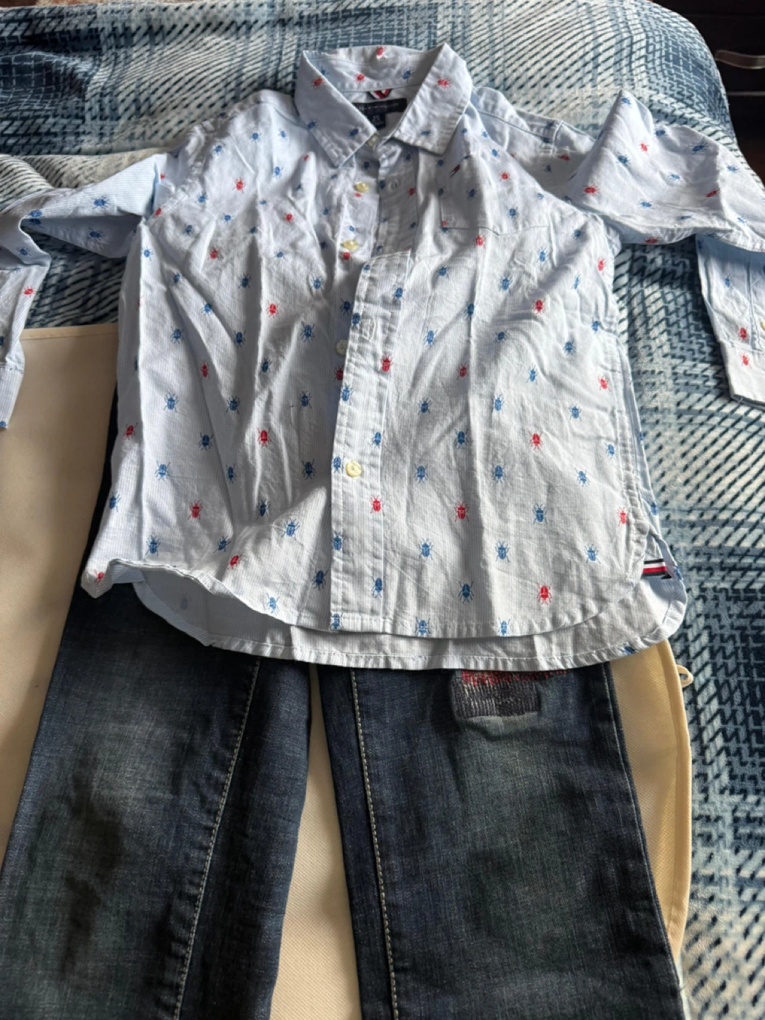 Tommy Hilfiger Boys Beetle Print Shirt and Tommy Hilfiger Set