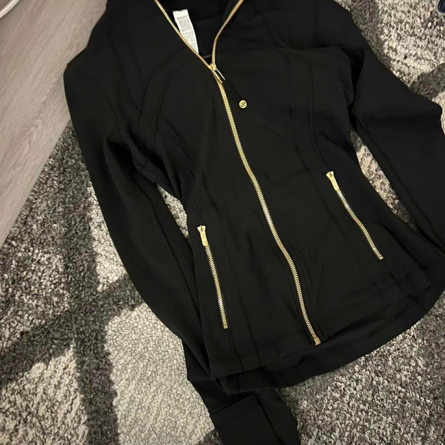 Black Zip-Up Lululemon Jacket size 2