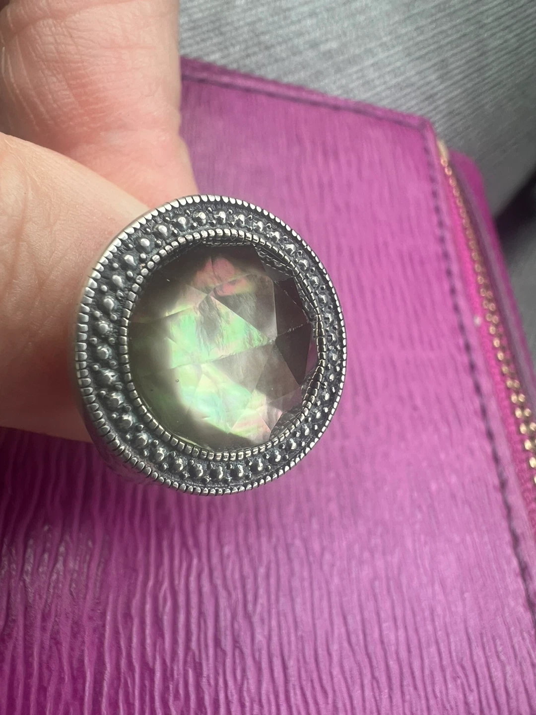 925 Sterling Silver labrodorite Ring