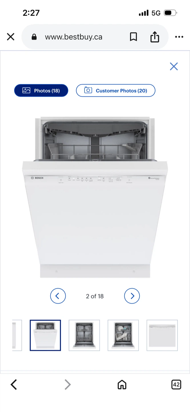 New Bosch White Dishwasher - photo 2