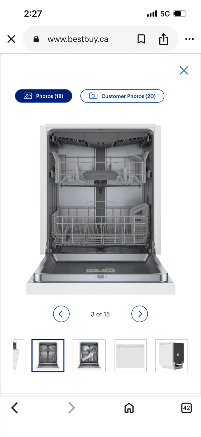 New Bosch White Dishwasher - photo 3