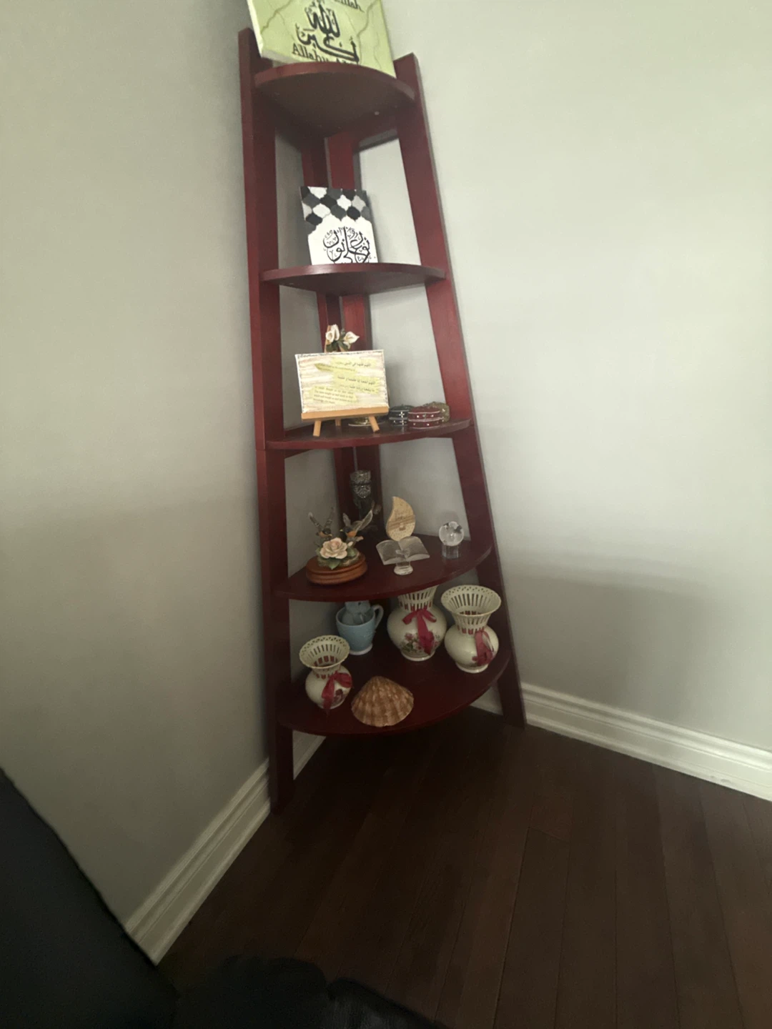 2 same Red Corner Shelf