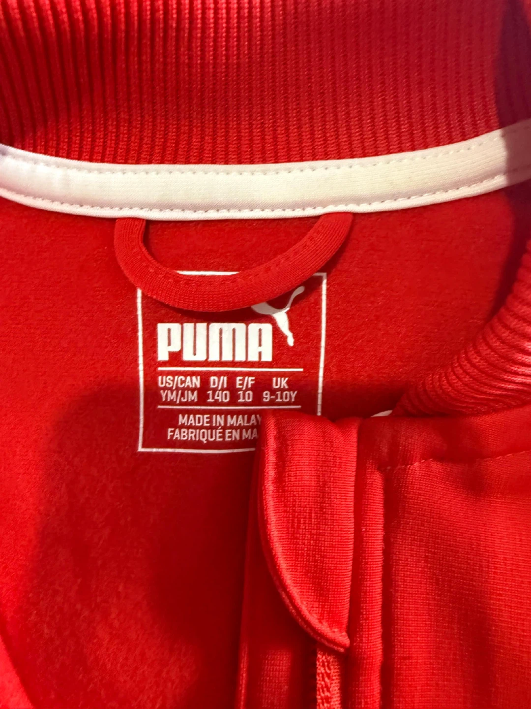 Puma Red Track Jacket Youth Size 140/10-12Y
