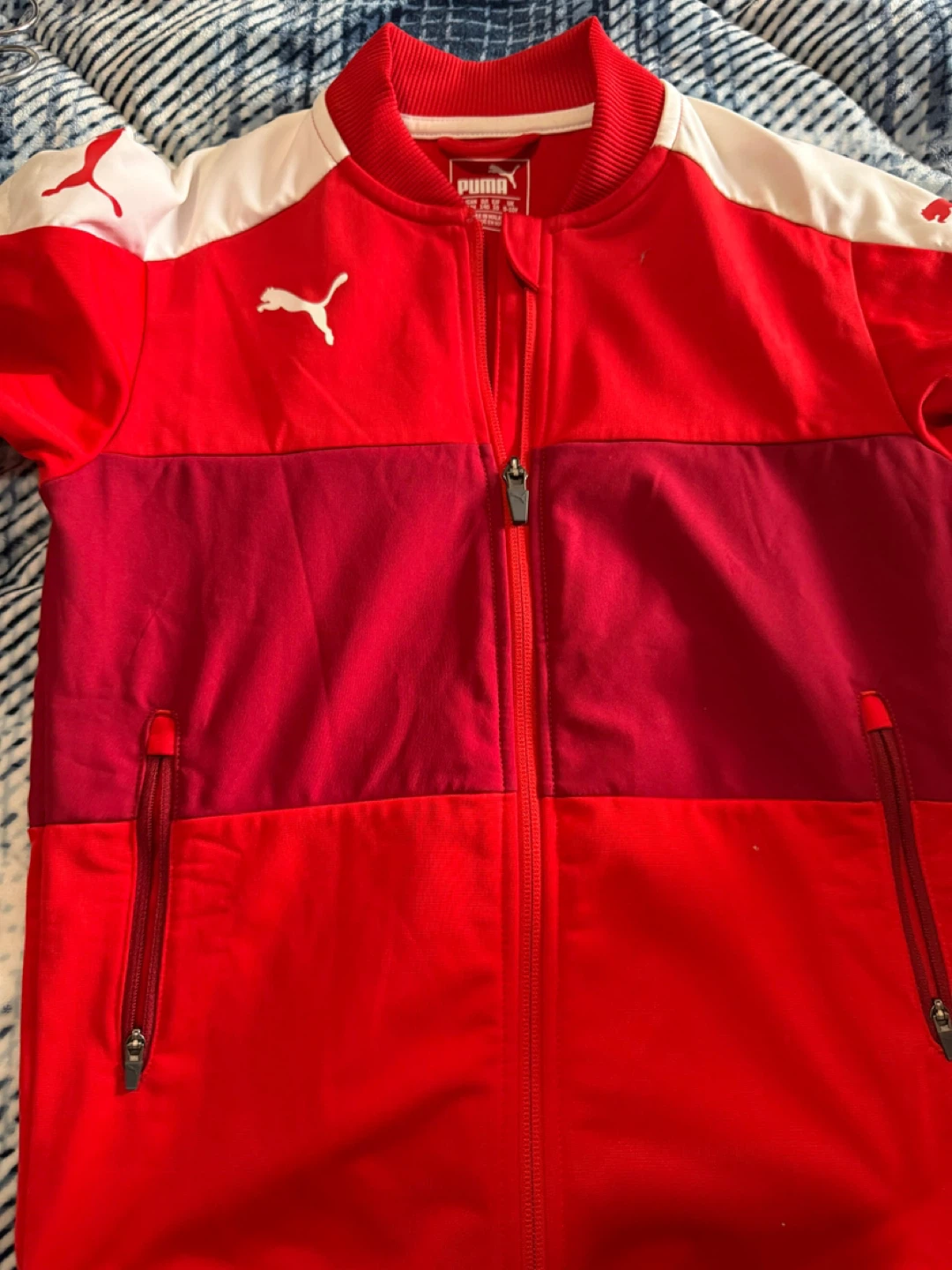 Puma Red Track Jacket Youth Size 140/10-12Y - photo 3