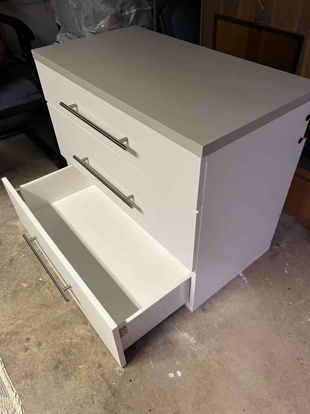 White 3-Drawer Dresser - photo 3