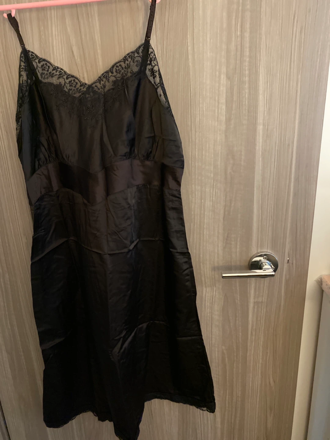 Black Lace Trim Slip Dress - photo 2