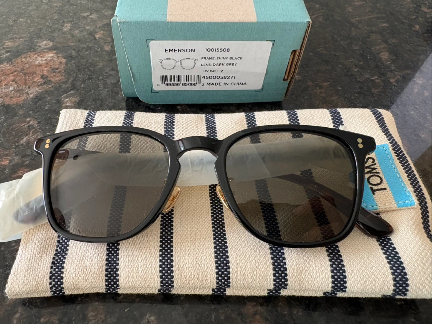 Brand New Toms Emerson Black Sunglasses
