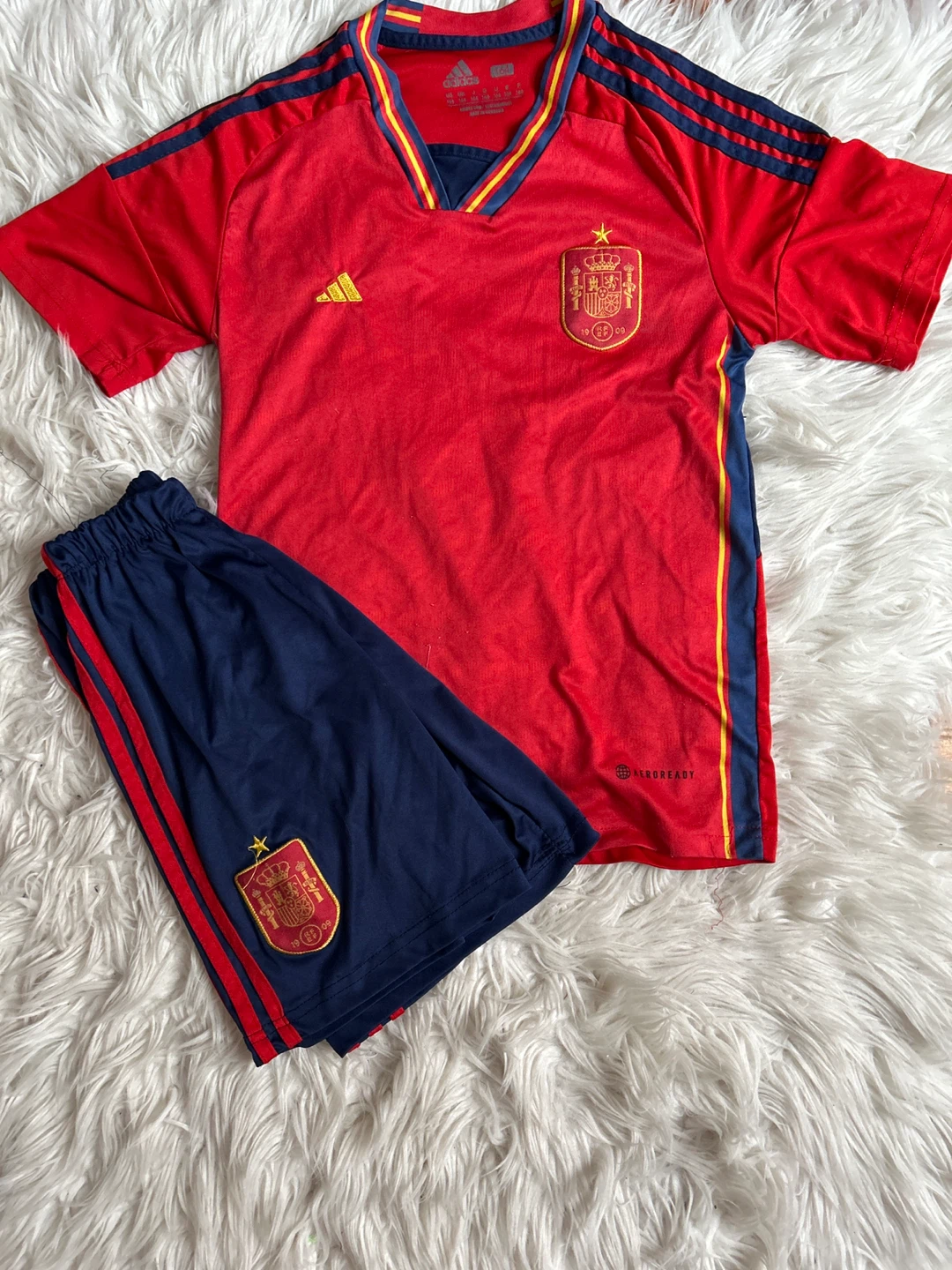 Adidas Spain National Football Team Jersey and Shorts Set