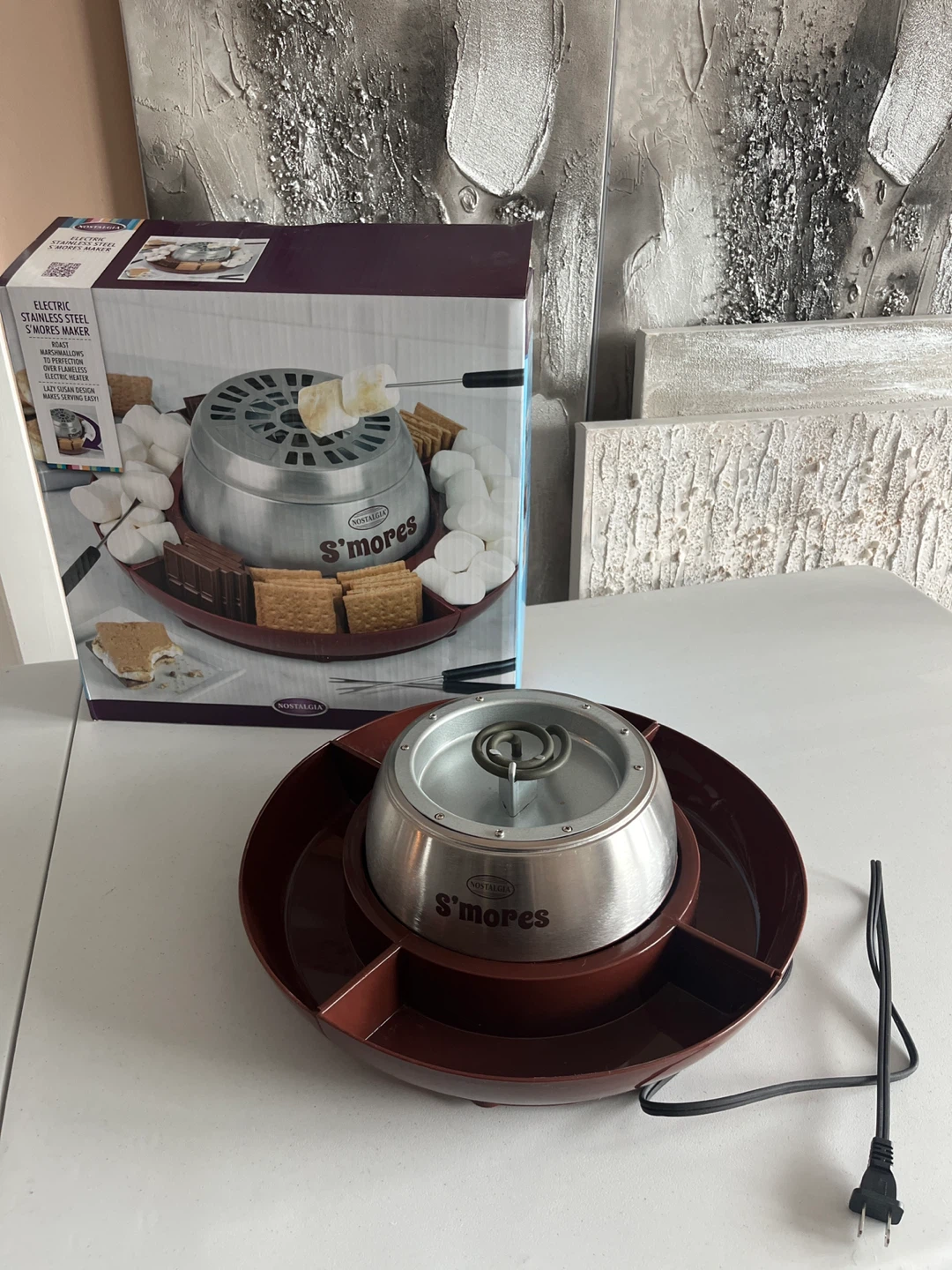 Nostalgia Electric Stainless Steel S'mores Maker