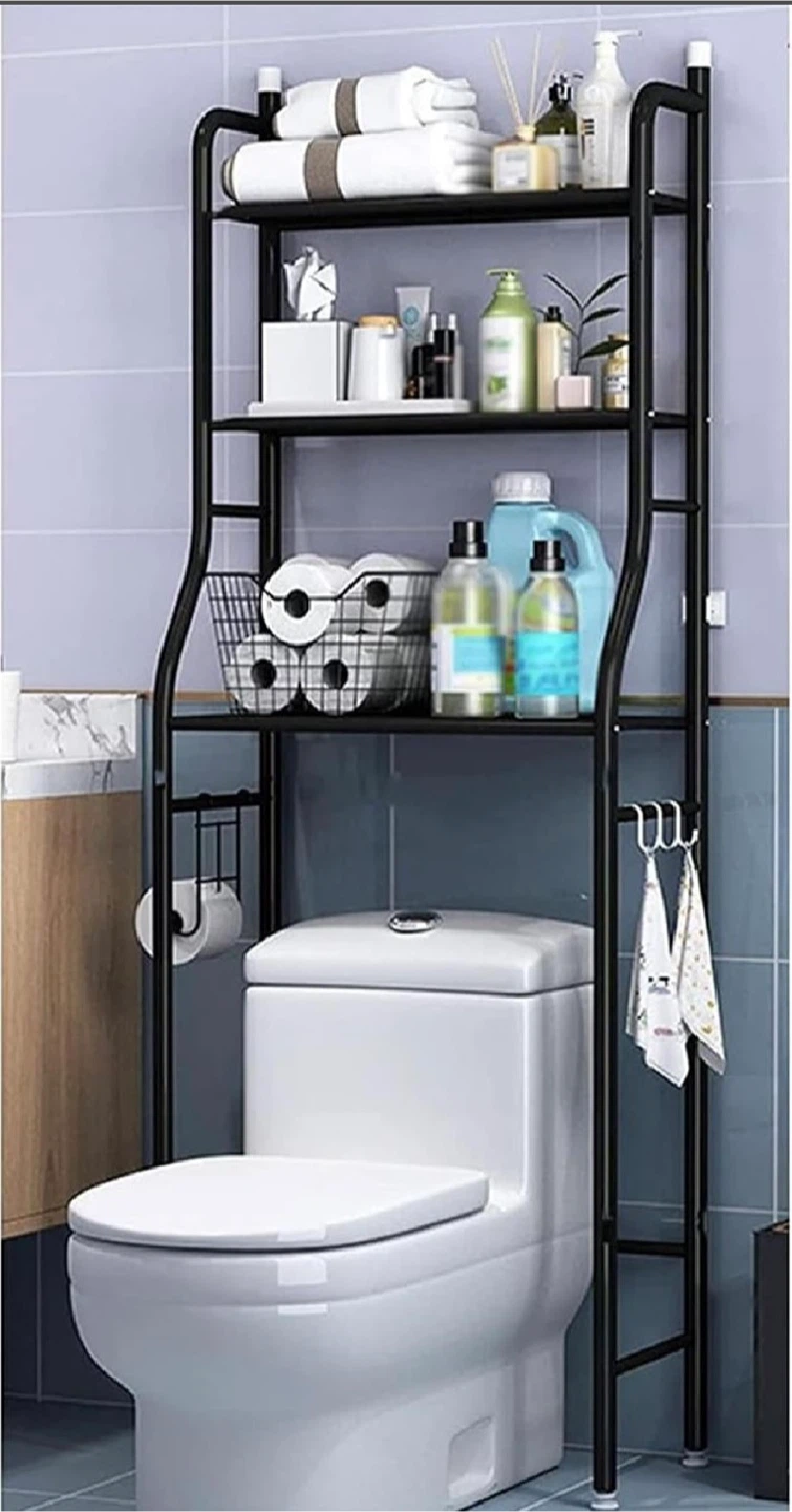 Over-The-Toilet Rack, Black