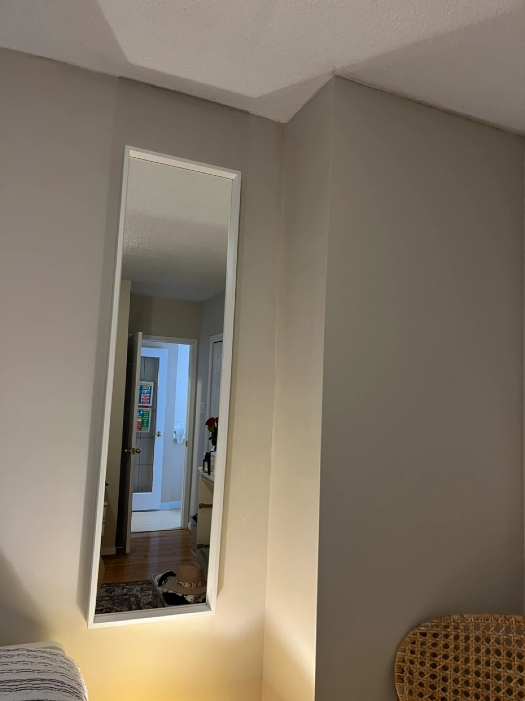 IKEA NISSEDAL Mirror, White, 40x150 cm