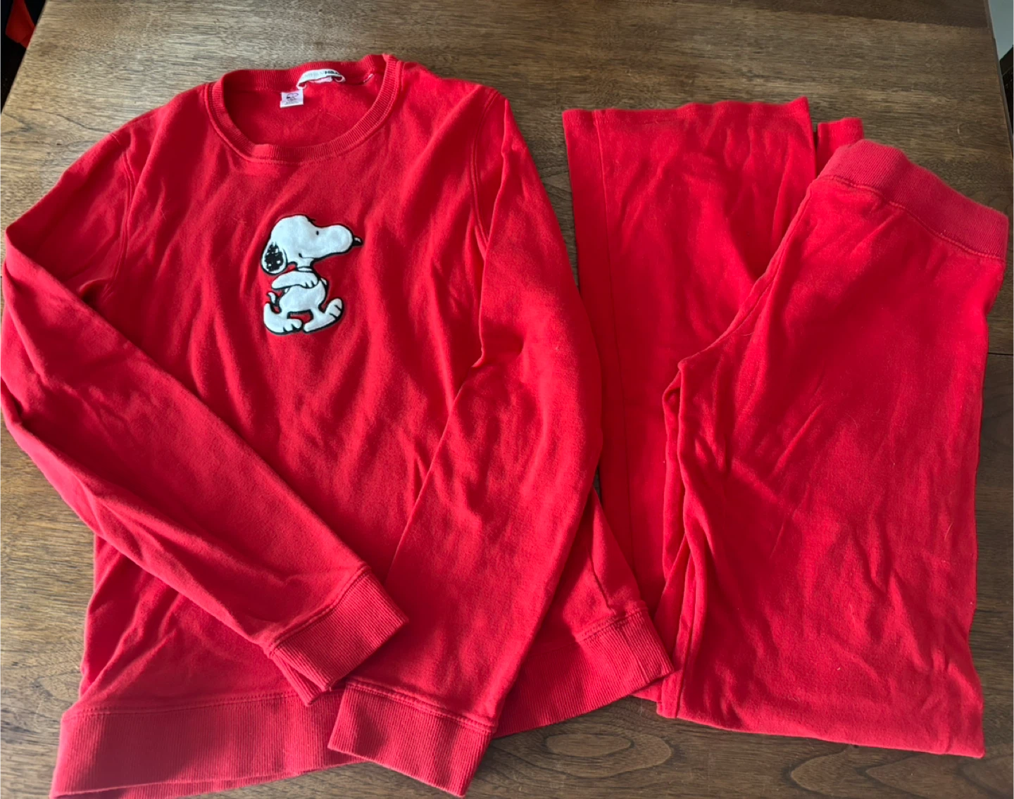 H&M Snoopy Red Pajama Set - Size S