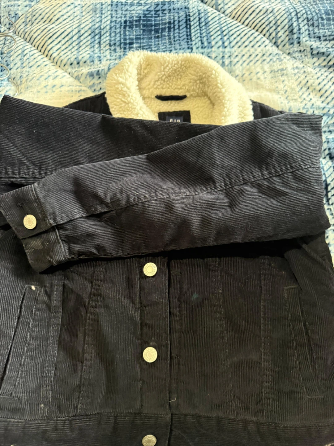 GAP Denim Sherpa Lined Corduroy Jacket
