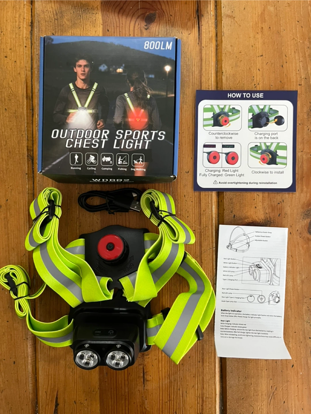 Running Lights For Nighttime Running or Jogging (New In Box)