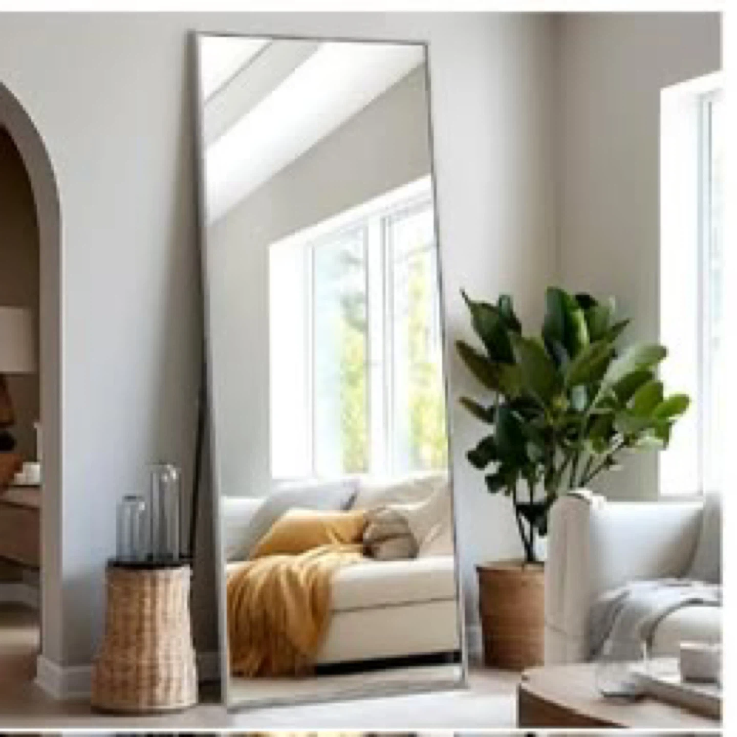 Brand New Full Length Standing Mirror - Silver Frame - photo 2